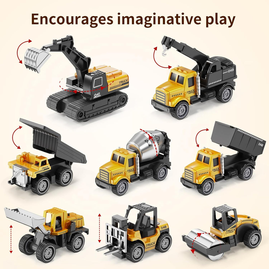 HONGTUO Mini vehículos de construcción de aleación juego