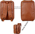 Maletín de cuero vegano para hombre, mochila híbrida de 17 pulgadas, bolsa de mensajero de negocios HB-22