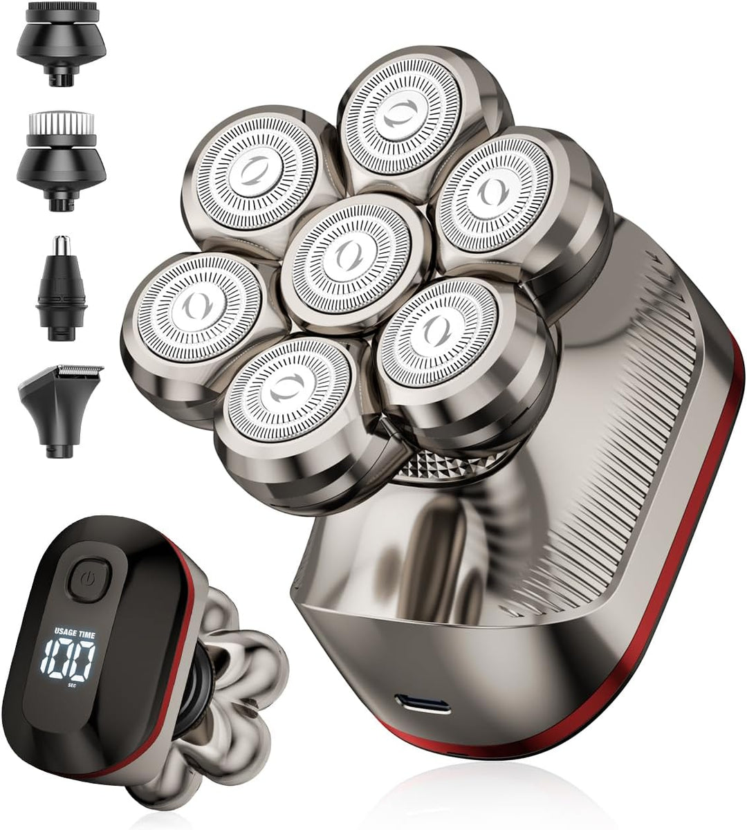 TEPOTZ Afeitadoras de cabeza para hombres calvos, afeitadora eléctr...