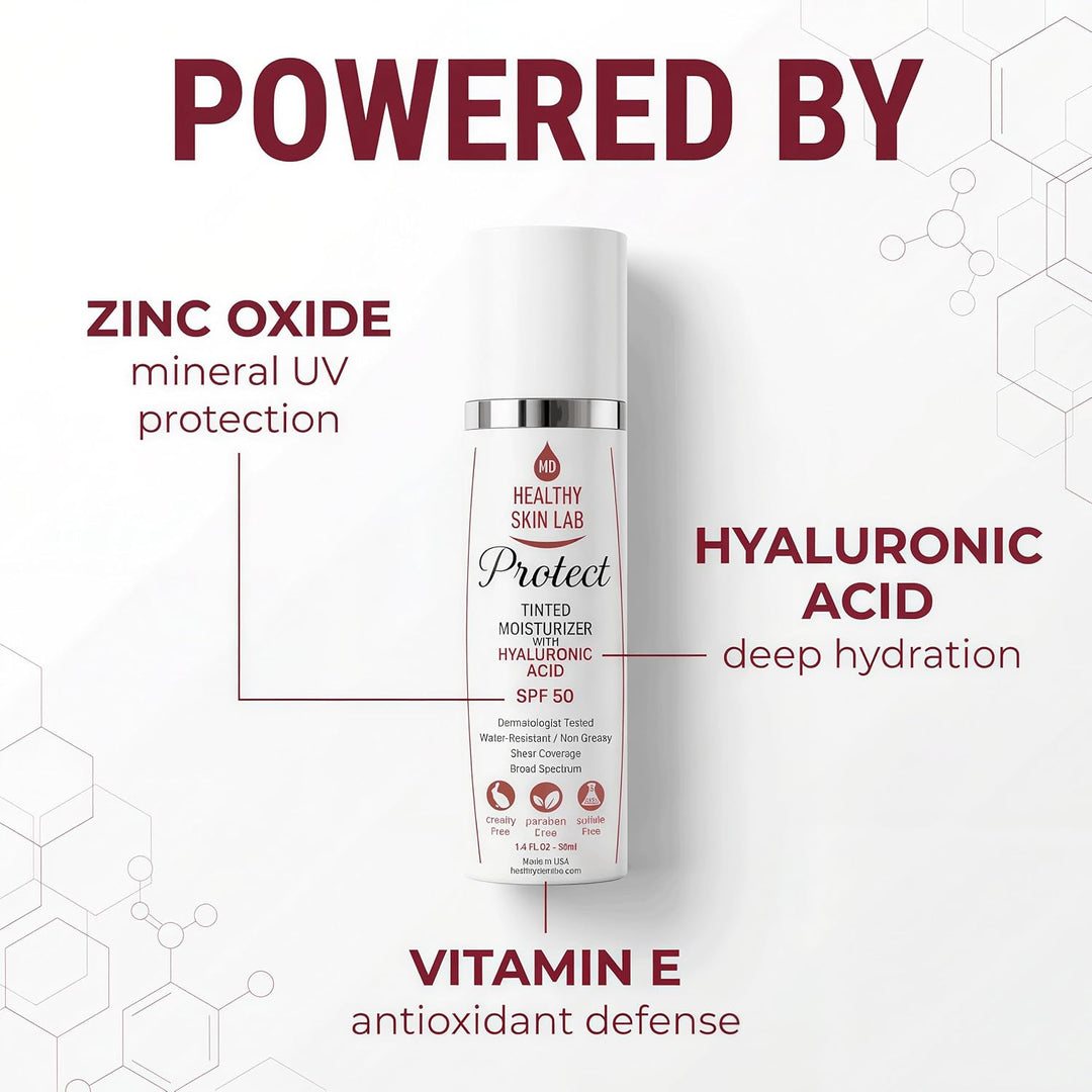 Healthy Skin Lab Protect - Hidratante tintado y protector solar min...