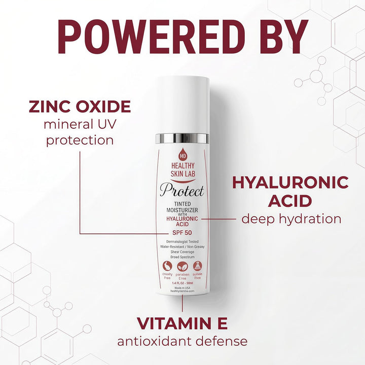 Healthy Skin Lab Protect - Hidratante tintado y protector solar min...