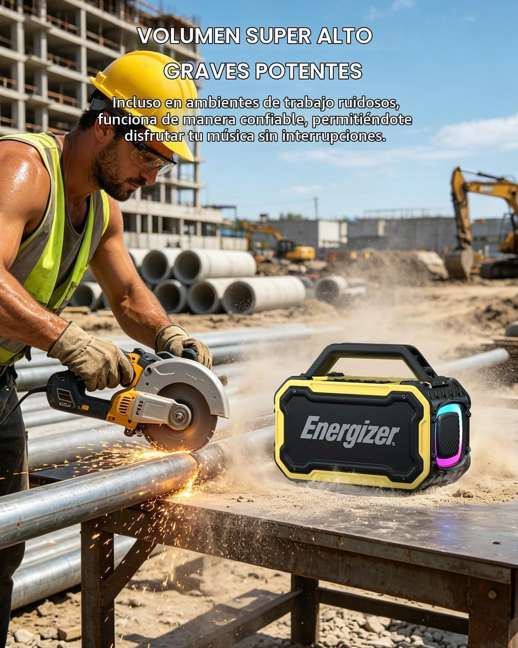 Energizer Altavoces Bluetooth al aire libre, altavoz inalámbrico portátil