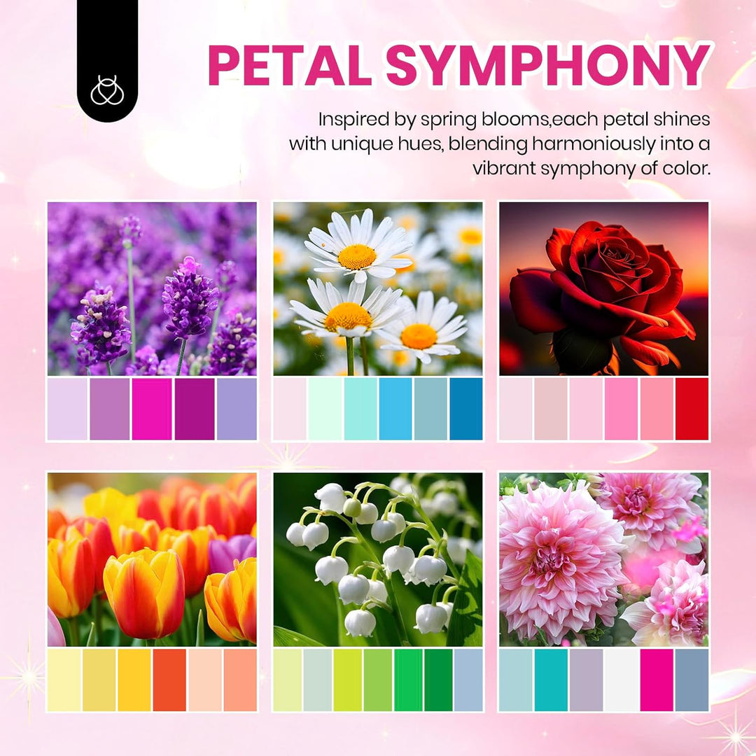 Beetles - Juego de esmaltes de gel de 36 colores, colección Petal S...
