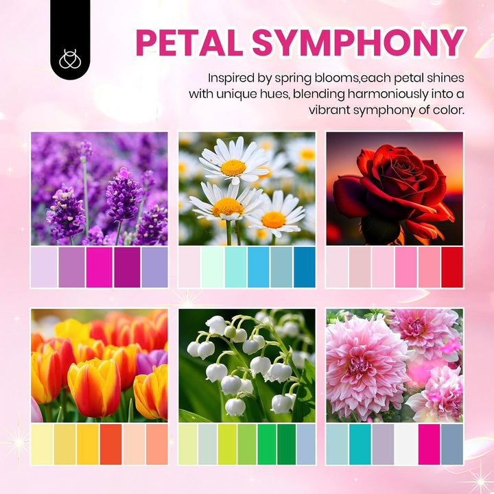 Beetles - Juego de esmaltes de gel de 36 colores, colección Petal S...
