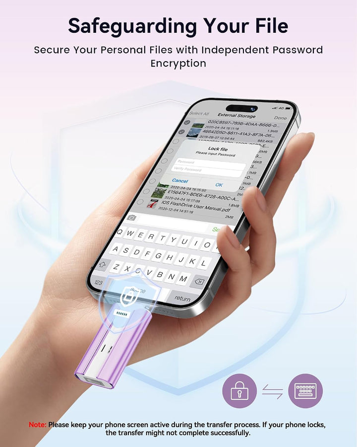 Unidad Flash Certificada MFi 256GB para iPhone Lápiz de Pulgar, USB...