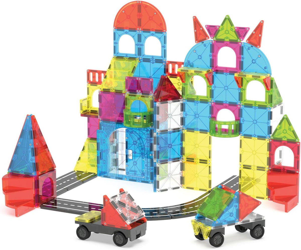 MAGNA-TILES City Center - Juego de construcción magnética de 110 piezas, la marca original de construcción magnética