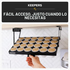 Coffee Keepers, titular para bajo mesada para organizar y conservar cápsulas (608938498274), Abajo, Negro, Paquete de 1
