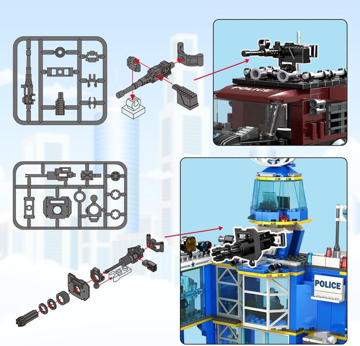 HOGOKIDS Juego de construcción de comisaría de policía de