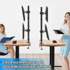 Soporte vertical para monitor dual para pantalla de computadora