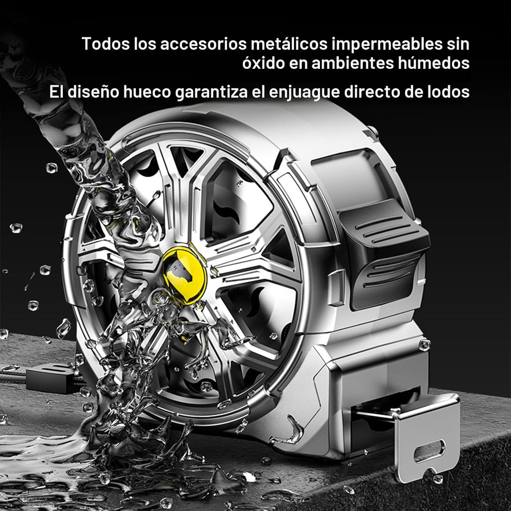 Cinta métrica retráctil de acero inoxidable de 25 pies, cinta métrica de acero impermeable y resistente al óxido con diseño hueco para renovación, construcción, carpintería (25 pies)