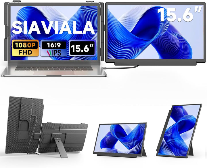 siaviala Extensor de pantalla para laptop de 15.6 pulgadas, FHD 108...