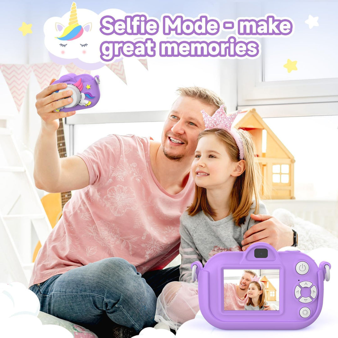 MAVOKIS Cámara digital para niños de 3 a 8 años, cámara 1080P para...