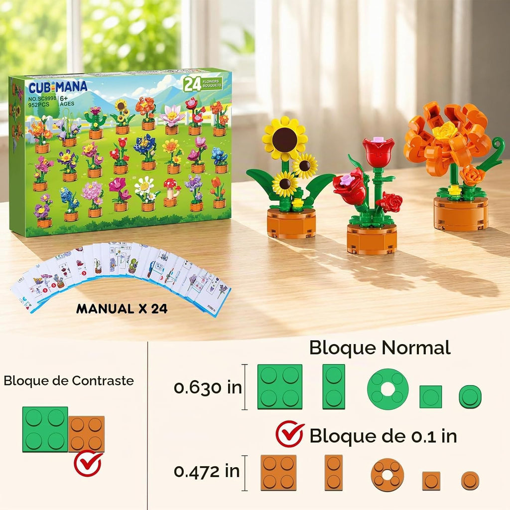 Paquete de 24 botánicos de flores, recuerdos de fiesta para niños de más de