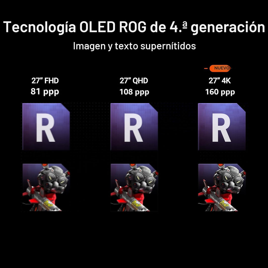 ASUS ROG PG27UCDM Monitor de juegos OLED de 27 pulgadas 4K 240Hz QD...