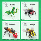 KAZI - Juego de juguetes de construcción de insectos, bloques de