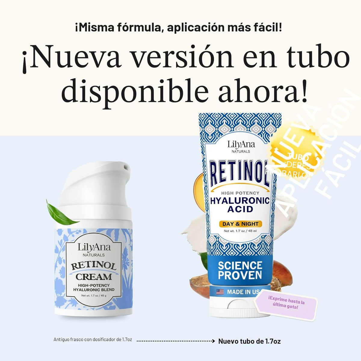 LilyAna Naturals Crema Facial Anti-Edad con Retinol para Mujeres \u...