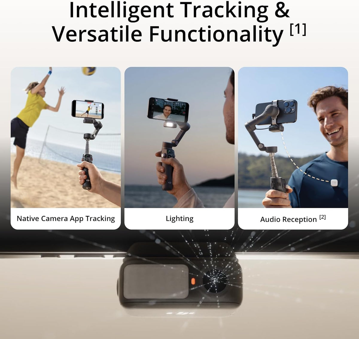 DJI Osmo Mobile 7P Gimbal Stabilizer para iPhone y Android, seguimiento