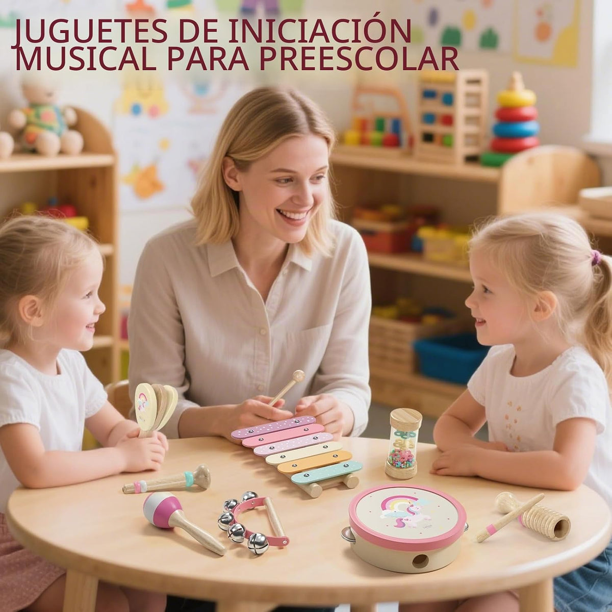 Lehoo Castle Juego de instrumentos musicales de unicornio para bebés de 18
