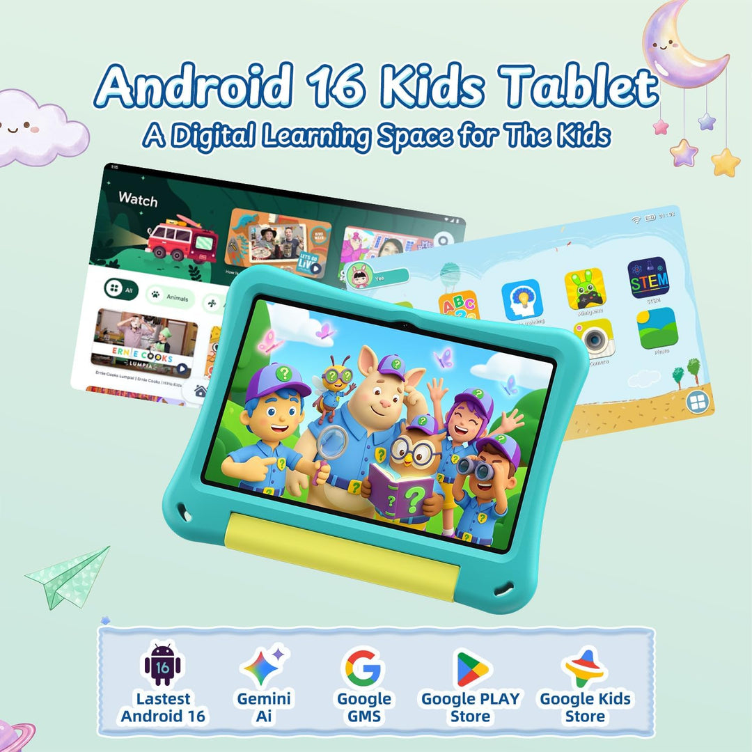 EDUAITABLET Tablet infantil de 10 pulgadas, tableta Android 16 para...