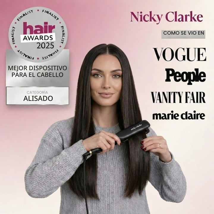 Nicky Clarke Plancha plana infrarroja, alisadora de pelo de titanio...
