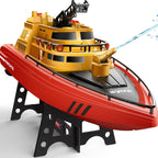 SYMA Q14 - Barco de bomberos RC para niños de 8 a 12 años, espray de agua