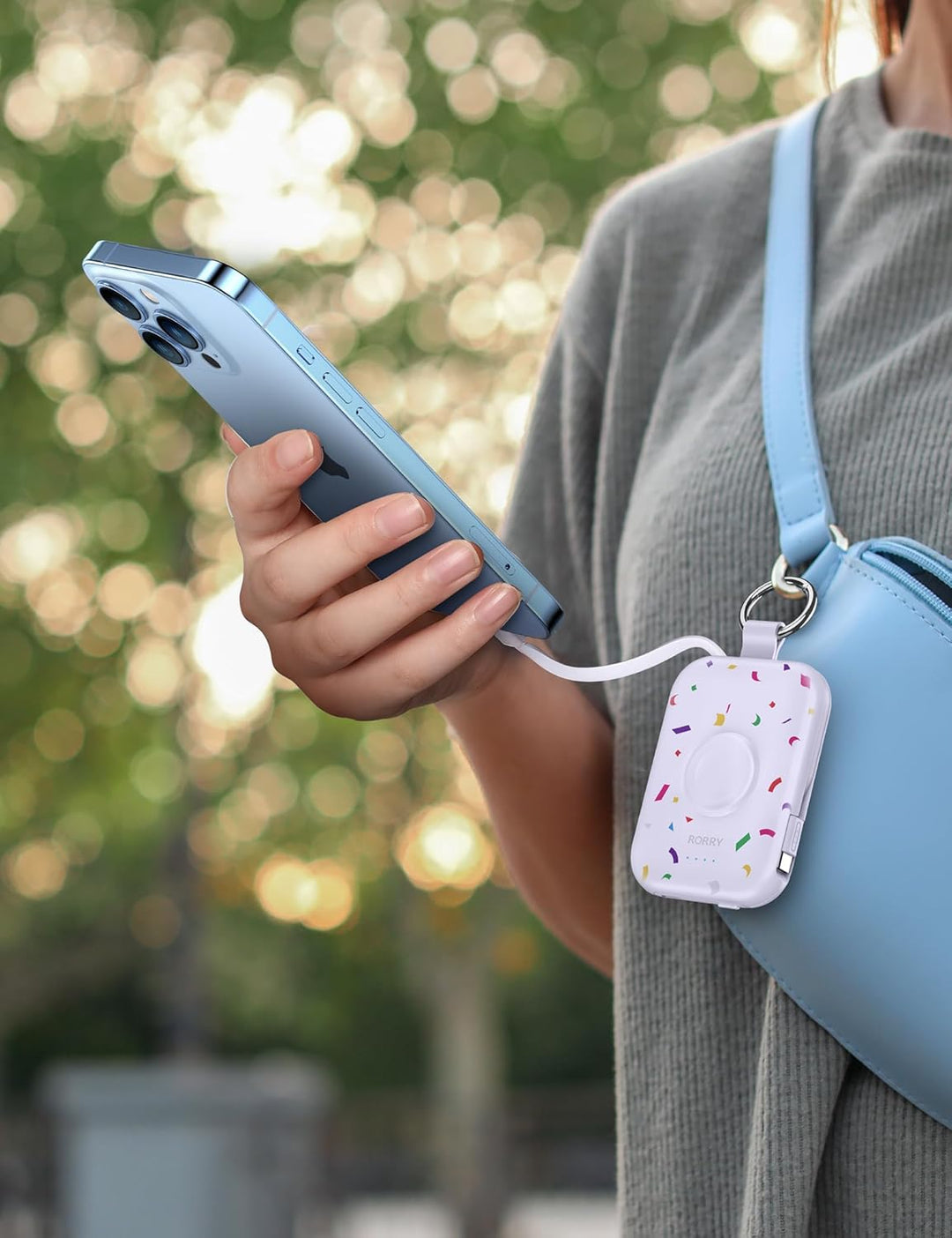 RORRY Cargador portátil de 5000 mAh ,batería externa con cables int...