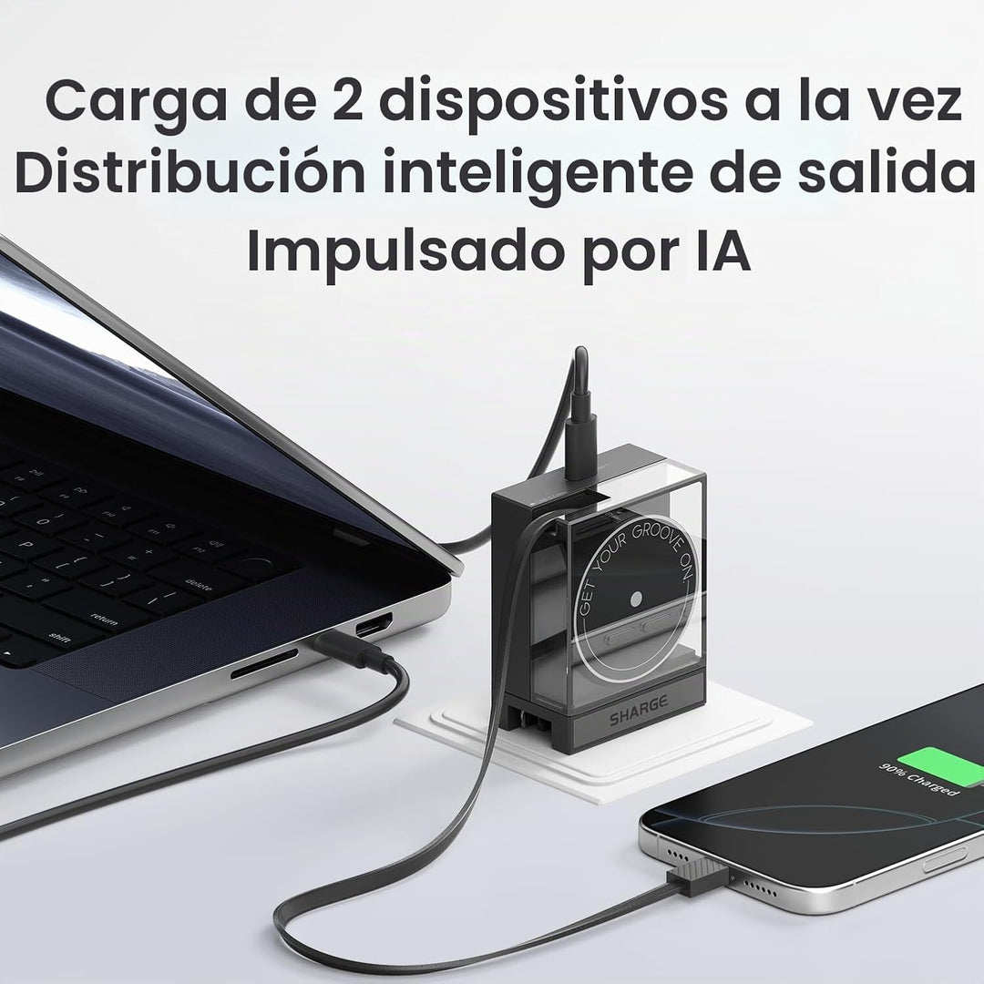 Sharge Flow Mini 2 Power Bank &amp; Paquete de cargador retráctil d...