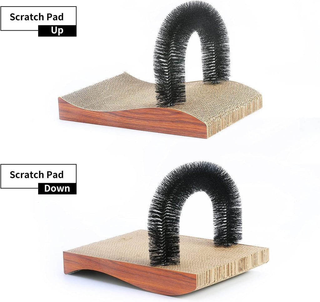 FUKUMARU Cat Self Groomer 2.0 versión, rascador de cara de arco de gato