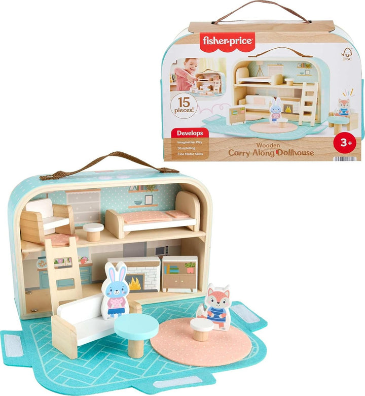 Fisher-Price Casa de muñecas de juguete de madera juego