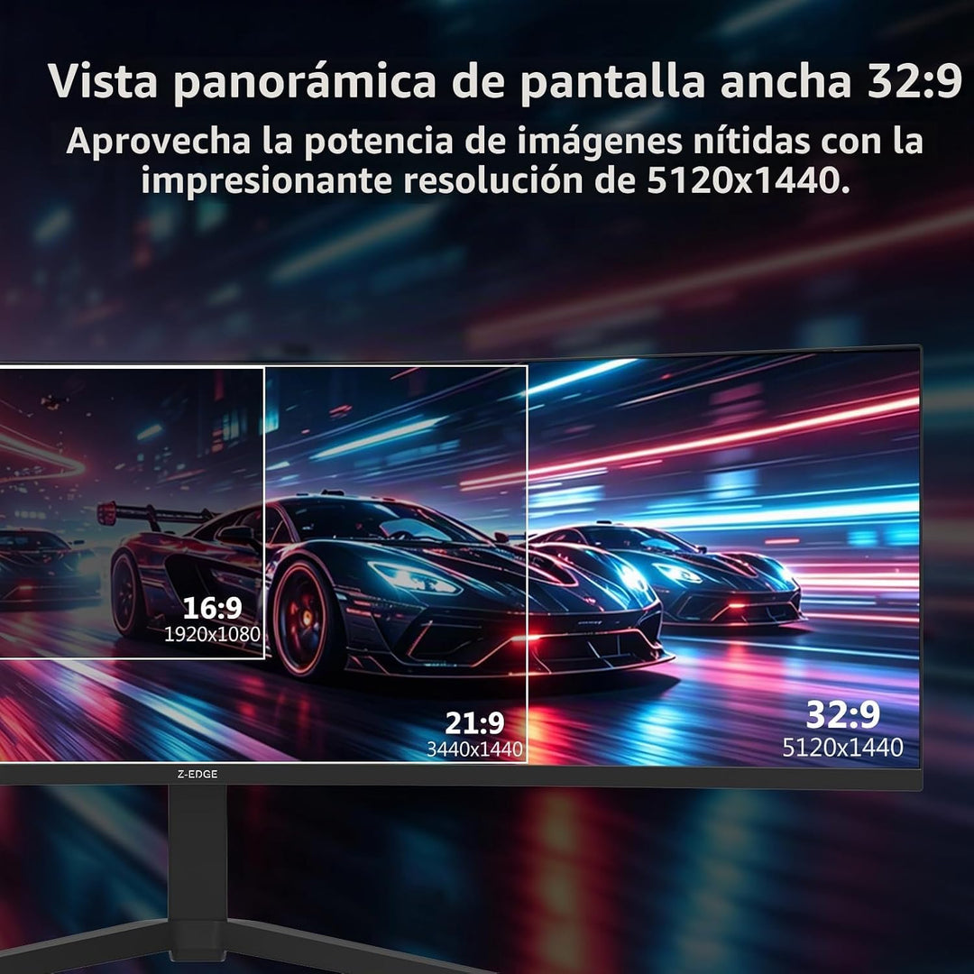 Monitor 5K, Z-Edge 49 pulgadas 1500R monitor curvado para juegos, m...