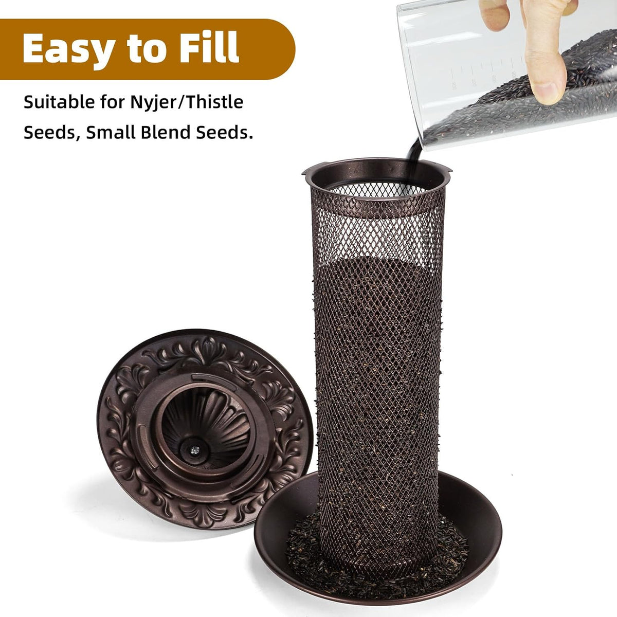 Semillas de Nyjer/Thistle - Comedero para aves silvestres, 2 unidades