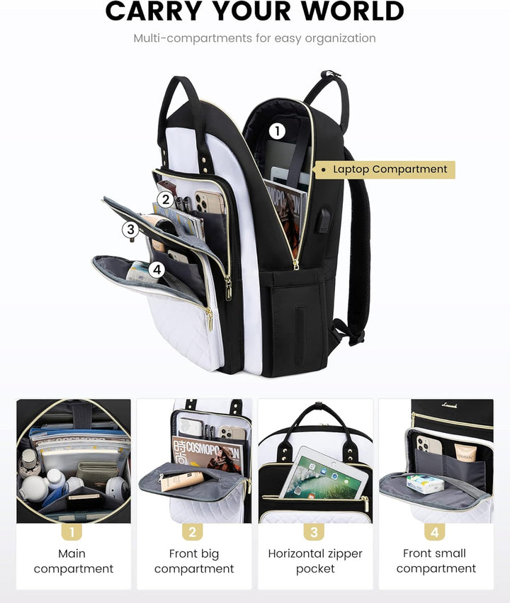 LOVEVOOK Mochila para computadora portátil para mujer, mochila para...
