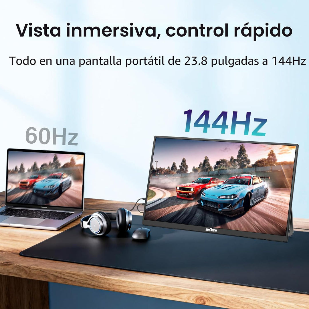 InnoView Monitor portátil grande de 23.8 pulgadas FHD 1080P 144Hz U...