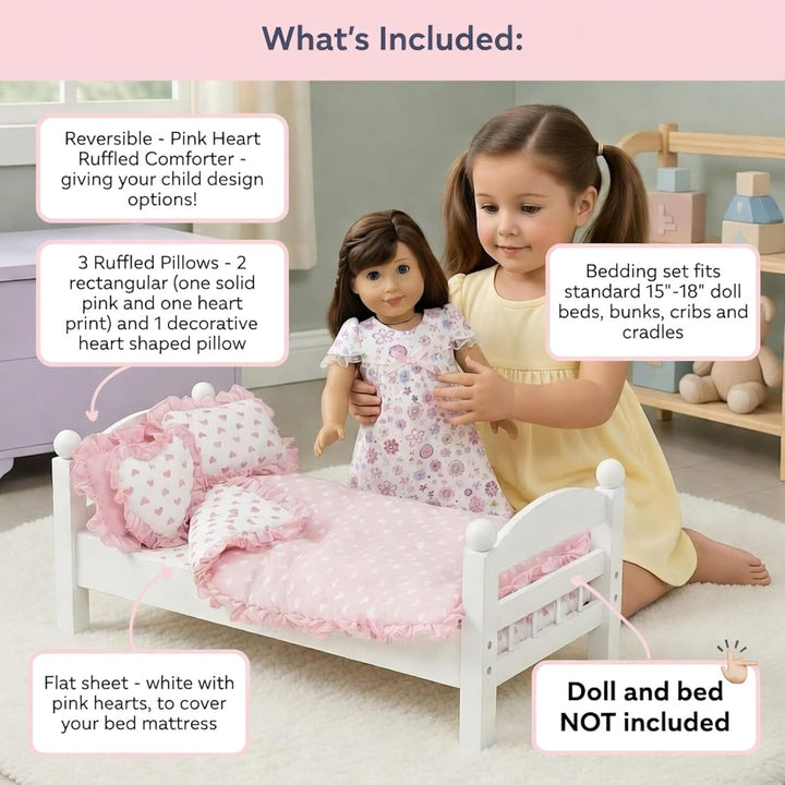 Emily Rose Juego de ropa de cama de muñeca de 18 pulgadas | Diseño...
