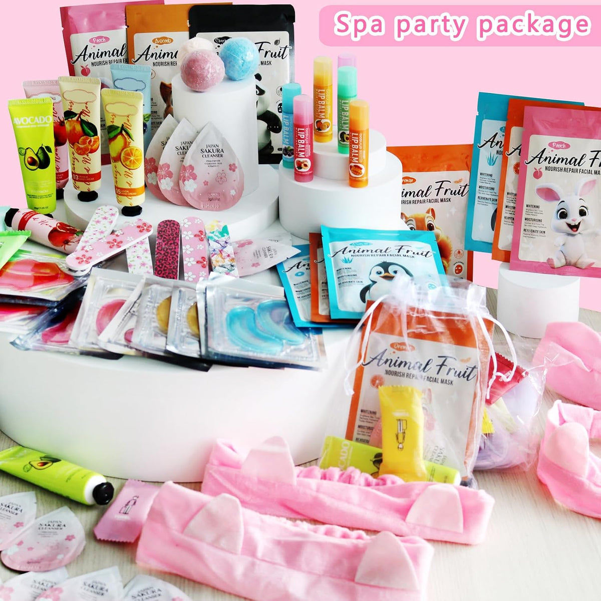 144 piezas de suministros de fiesta de spa para mujeres, artículos...