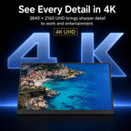 Monitor portátil 4K, monitor portátil UHD de 15,6 pulgadas 3840x2160