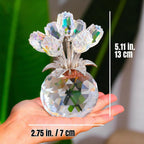 Crystal AB-Color Rose Bouquet Flor, Figura de flor de cristal