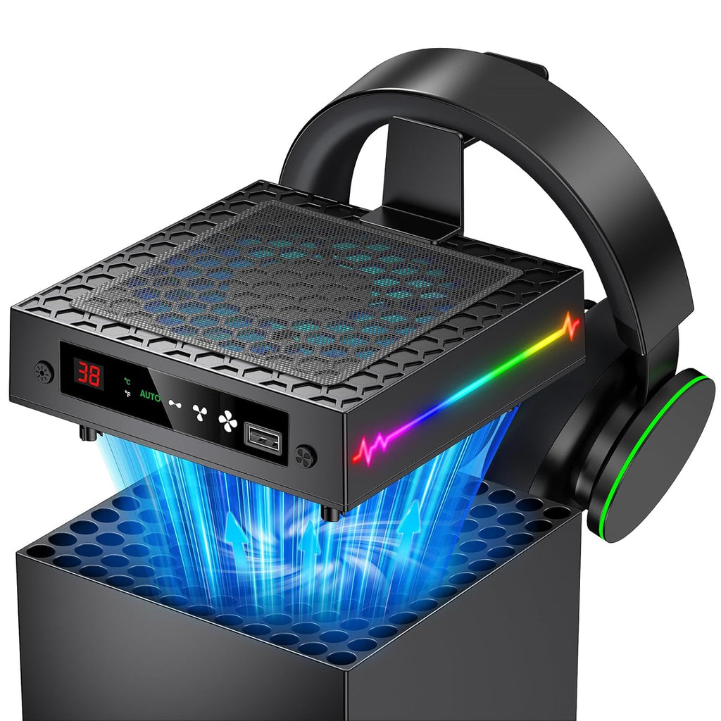 [Pantalla LED] Ventilador de enfriamiento automático para Xbox Series X con
