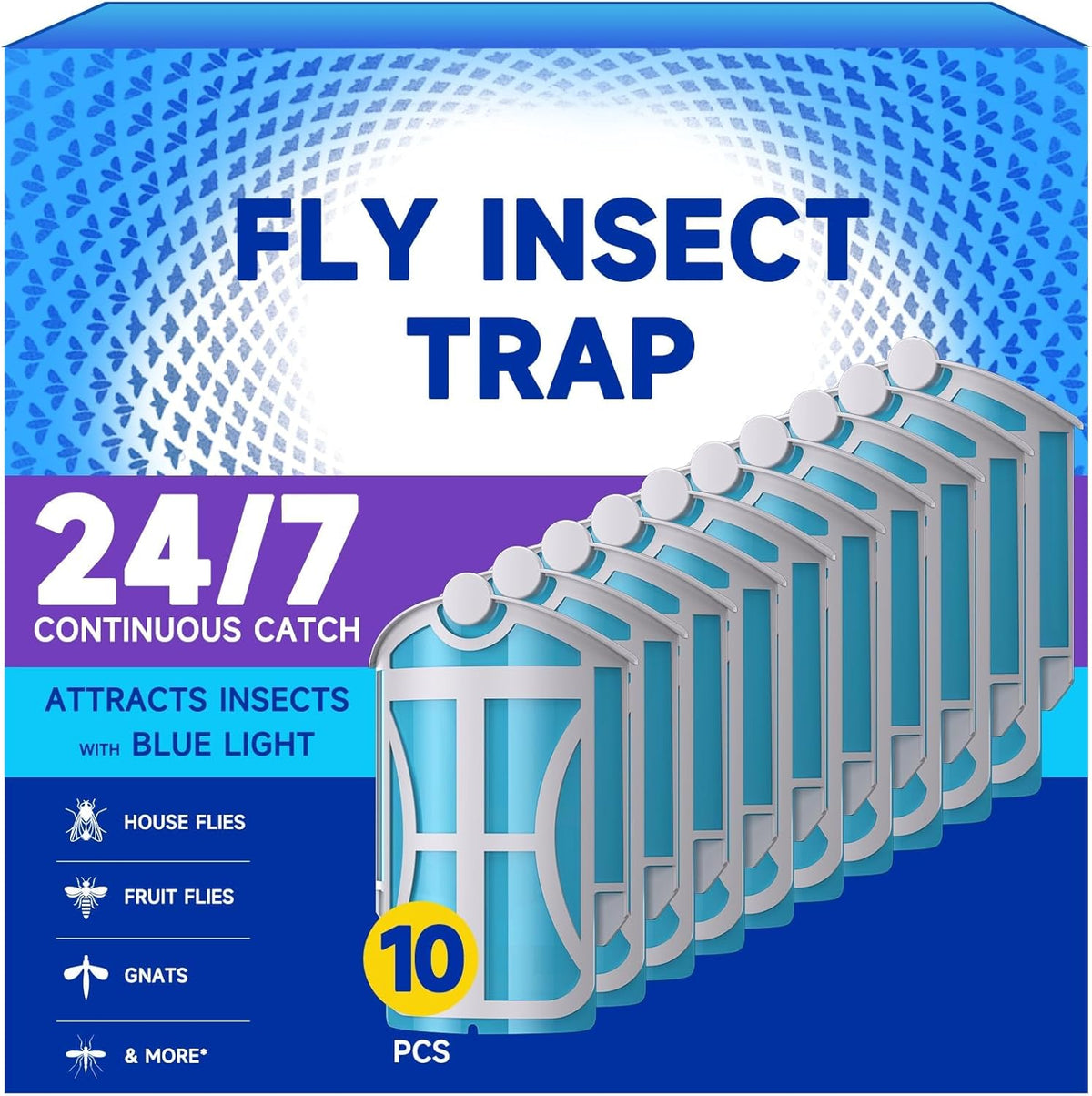 Paquete de 10 repuestos para trampas de insectos voladores, compatibles con trampa para moscas M364 M364A y Max