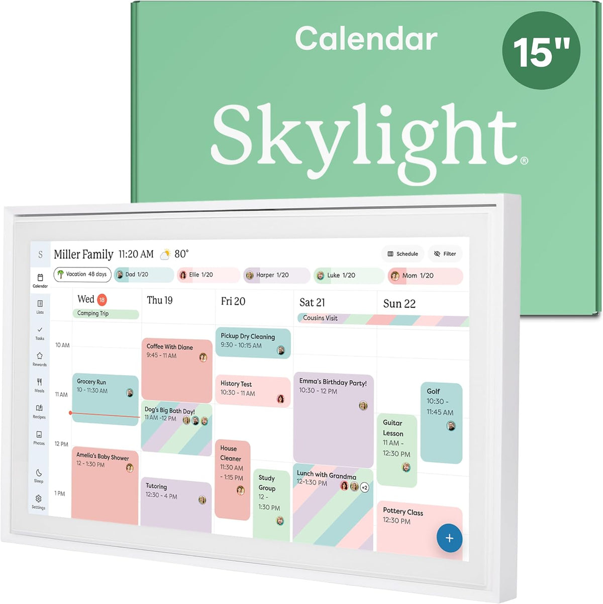 Skylight Calendario – Calendario digital con pantalla táctil de 15 pulgadas