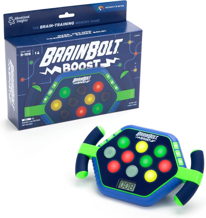 Educational Insights BrainBolt Boost - Juego de memoria con luz y s...