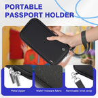 WALNEW Soporte para pasaporte, familia de viaje para 10, cartera de
