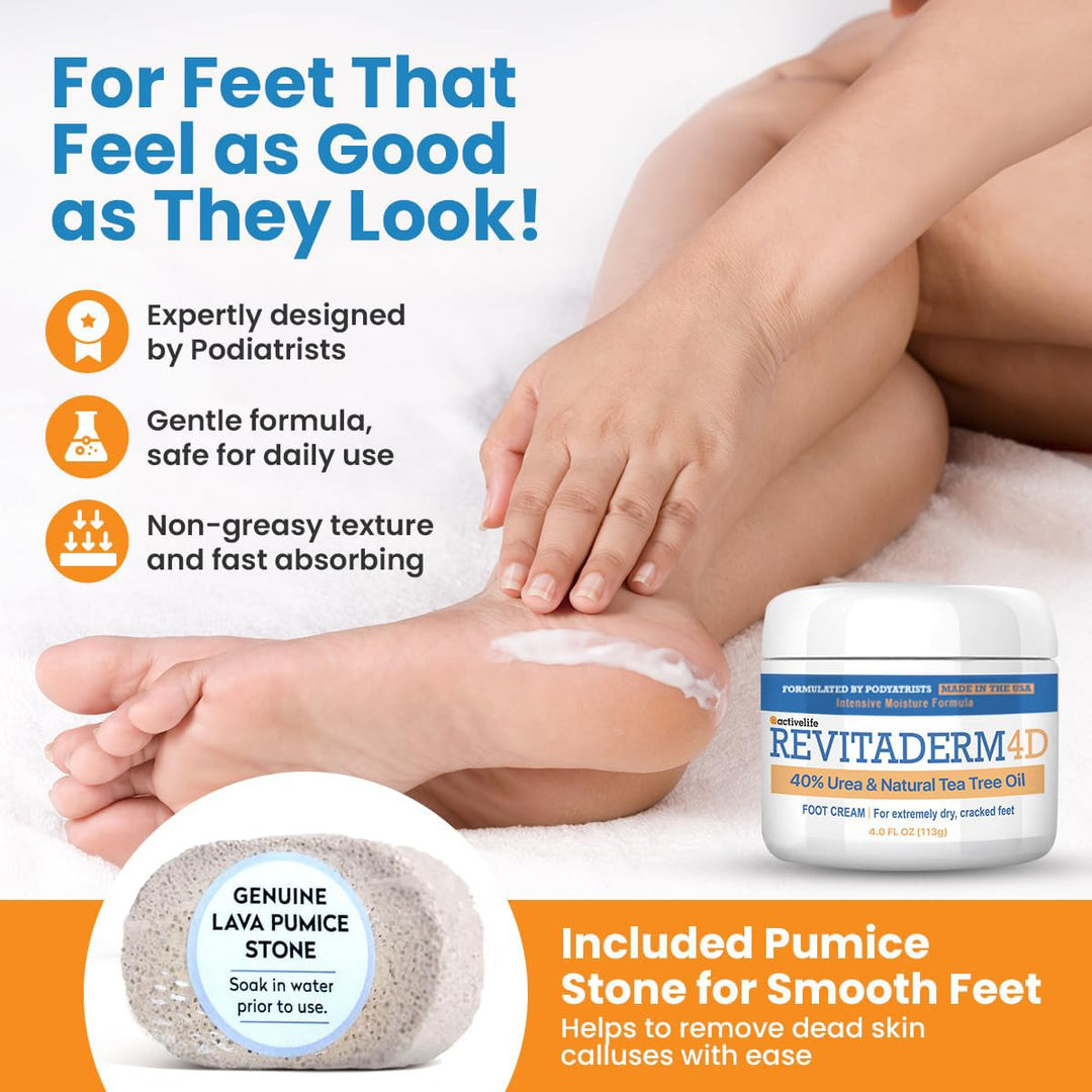 Revitaderm Crema de urea 40% para pies, talones y codos agrietados...