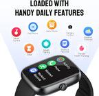 Reloj inteligente para mujeres y hombres, rastreador de fitness HD de 1.83 pulgadas (respuesta/hacer llamadas) con monitor de frecuencia cardíaca 24/7/sueño/SpO2, resistente al agua IP68, más de 100