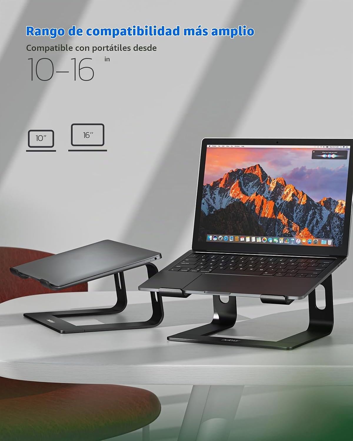 Nulaxy - Soporte para laptop, soporte de computadora de aluminio er...