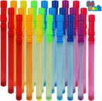 MorTime Paquete de 24 varitas de burbujas para niños, 8 colores a granel, 14.6 pulgadas, juguete de verano para niños