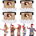 Halloscume Juego de 4 juegos de Navidad, juego de bolas de agitación, casa