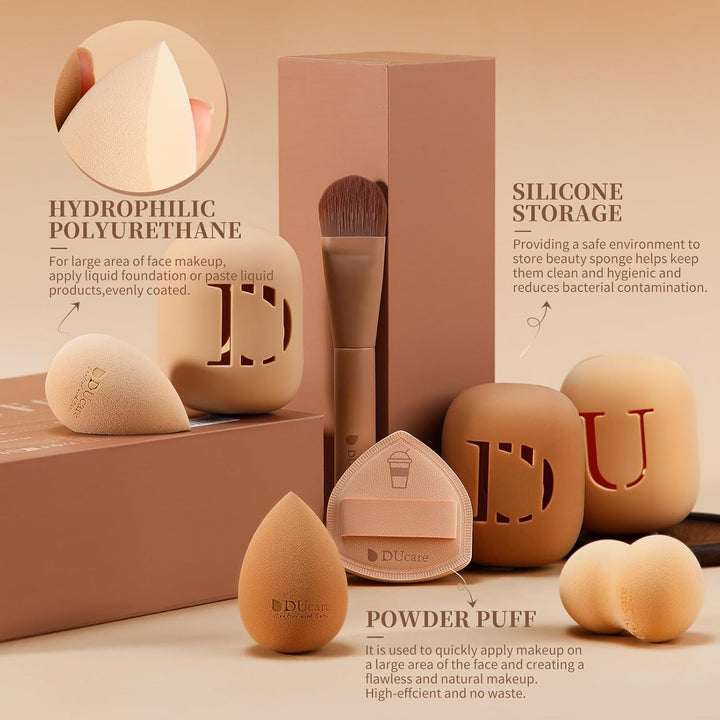 DUcare Juego de regalo de maquillaje de 21 piezas, con 14 brochas d...