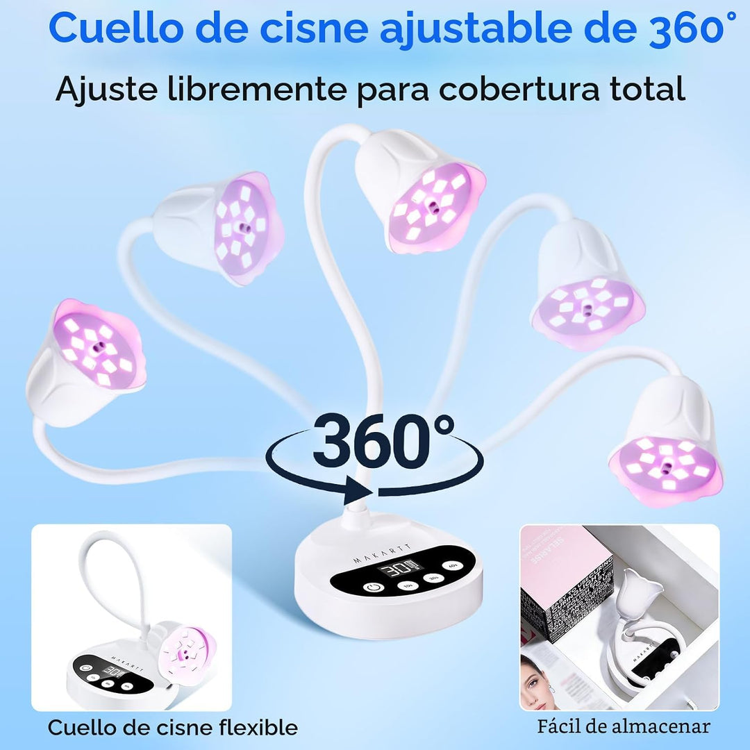 Makartt Lámpara de uñas LED UV: Lámpara de uñas portátil inalámbric...