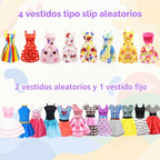 75 piezas de ropa y accesorios para muñeca con armario para muñeca de 11.5 pulgadas - Set de diseño de moda que incluye vestido de novia, vestidos de moda, conjuntos, tops y pantalones, perchas